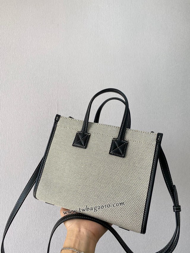 Burberry專門店新款小號雙色帆布freya芙蕾包 巴寶莉手提精製托特包購物包 yxb1284